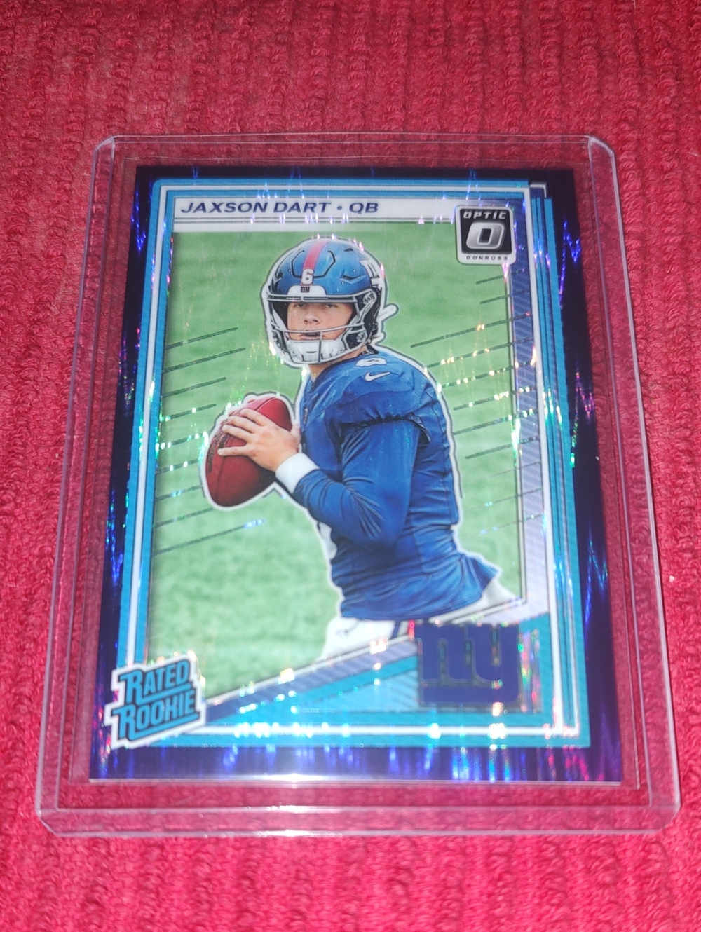 Donruss Optic Holographic Football Rookie Card - Blue